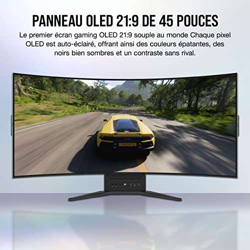 [Prime] Écran PC Pliable 45" Corsair Xeneon Flex 45WQHD240 - OLED, WQHD (3440 x 1440), 240 Hz, 0.03 ms, FreeSync Premium/G-Sync