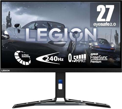 Moniteur de jeu Lenovo Legion Y27f-30 Full HD 27" 1920 x 1080 240 Hz 400 nits Temps de réponse de 0,5 ms HDMI DisplayPort