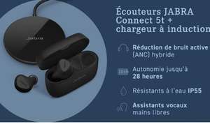 Écouteurs Jabra Connect 5t + chargeur à induction