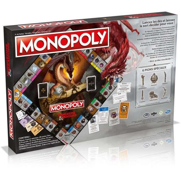 Sélection de Monopoly à 10€ - Ex: Monopoly Dungeons & Dragons, My Hero Academia ou James Bond