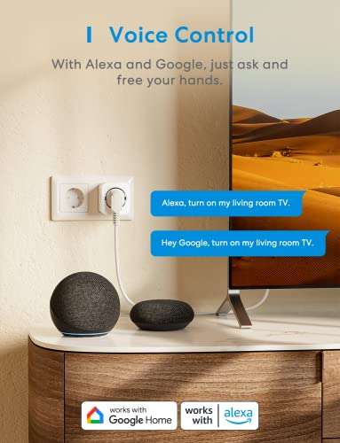 Meross prise connecté 16A compatible Google assistant et Alexa avec Mesure  de Consommation d'Énergie – Votre partenaire hi-tech !