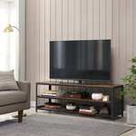 Meuble TV Vasagle avec étagères de rangement - Cadre en Acier - Marron et Noir - 140 x 40 x 52 cm (Vendeur tiers)