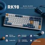 [Prime] RK ROYAL KLUDGE RK98 Clavier de Jeu Mécanique, AZERTY Triple Mode 2,4GHz/BT5.1/USB-C 100 Touches commutateurs Rouges remplaçables
