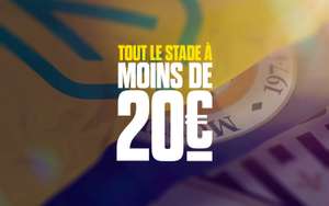 Sélection de places pour le match FC Nantes/Montpellier à moins de 20€ - Ex: Place catégorie "Erder" à 9€ (fcnantes.com)