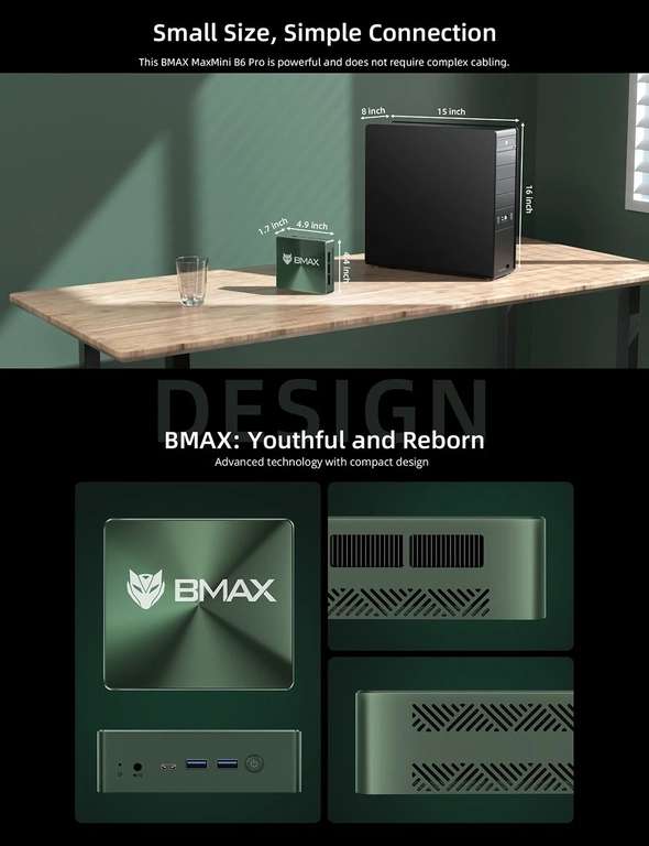 Mini PC BMAX B6 Pro - i5-1030NG7, 16GB Ram, 512GB SSD