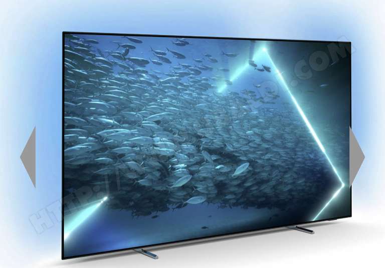 TV 65" Philips 65OLED707/12 - 4K UHD, 120 Hz, Dolby Vision, Dolby Atmos, HDMI 2.1, HDR10+, HLG, Smart TV, Ambilight 3 Côtés
