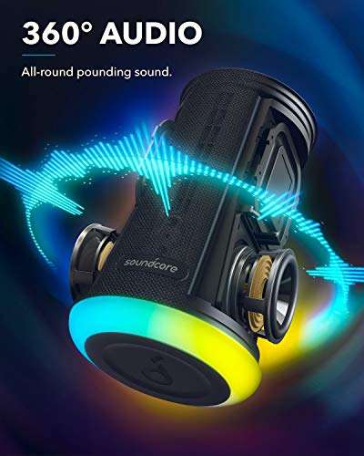 Enceinte bluetooth Anker Soundcore Flare Mini - 360°, 10W, Anneau LED, IPX7 (Entrepôt EU)