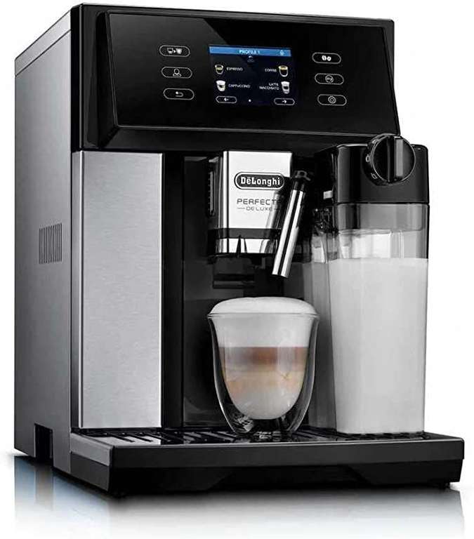 Machine à café entièrement automatique avec système de lait LatteCrema De'Longhi Perfecta Deluxe ESAM 460.80.MB