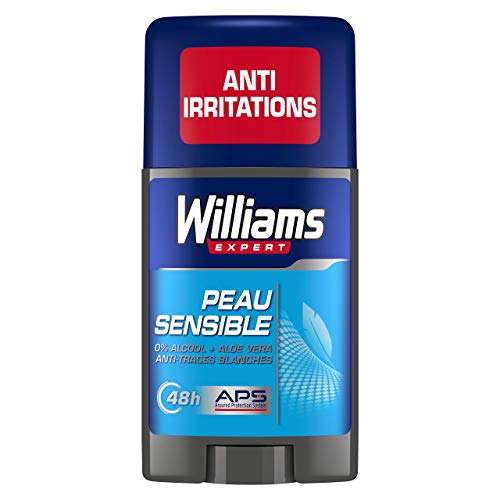 Lot de 6 Déodorant Homme Stick Williams Expert - 6x75ml, Antibactérien, Protection 24h