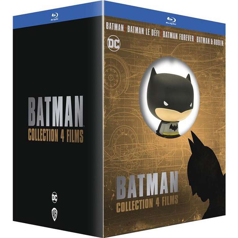 Coffret Blu-Ray - Batman 1 à 4 (Edition spéciale E. Leclerc) + Tirelire