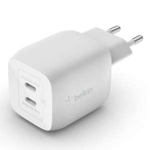 Chargeur secteur Belkin - 45W, USB-C, blanc, compatible Samsung et Apple (via ODR de 8,99€)