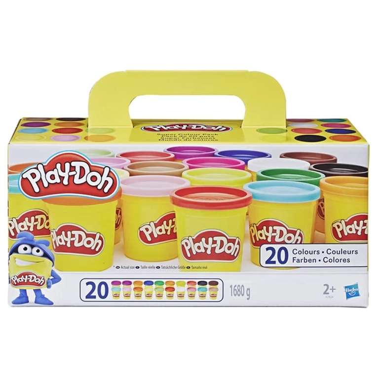 Pack de 20 Pots de pâte à modeler Play-Doh (20 couleurs différentes)