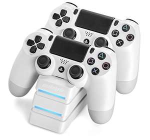 Station de recharge de manettes PS4 Snakebyte Twin Charge 4 - blanc