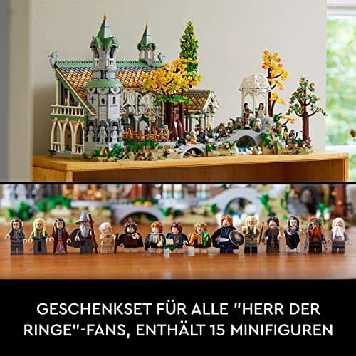 Jeu de construction Lego 10316 Icons Le Seigneur des Anneaux - Rivendell, Vallée de la Terre du Milieu + 15 figurines