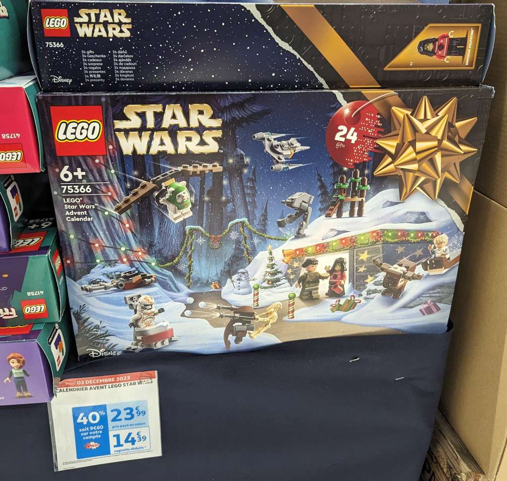 Calendrier de l'avent Lego Star Wars (via 9.6€ fidélité) - Auchan v2 à  Villeneuve d'Ascq (59) –