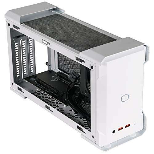 Boîtier PC Cooler Master MasterCase NC100 - Compatible NUC, 2 ventilateurs 92mm, blanc (Alimentation PC V650 80-PLUS Gold Modulaire incluse)