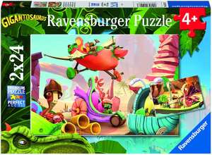 Lot de 2 Puzzles de 24 Pièces Ravensburger- Rocky, Bill, Mazu et Tiny/Gigantosaurus pour Enfant