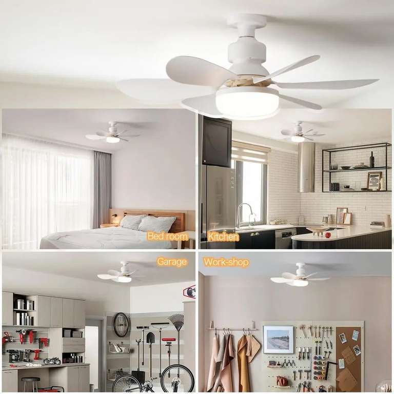 Plafonnier LED 40W avec ventilateur et télécommande, 85/265V, luminaire décoratif de plafond