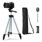 🔥 12.67€ | Trépied Amazon Basics 127 cm pour smartphone et appareil photo + télécomman Trépied Amazon Basics 127 cm pour smartphone et appareil photo + télécommande Bluetooth + support téléphone + housse