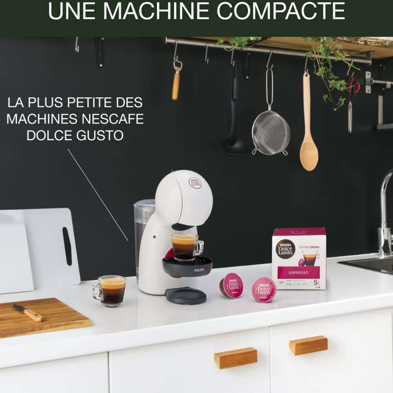 KRUPS Nescafé Dolce Gusto Machine à café + 48 dosettes, Cafetière espresso,  Compact, Multi-boissons, Piccolo