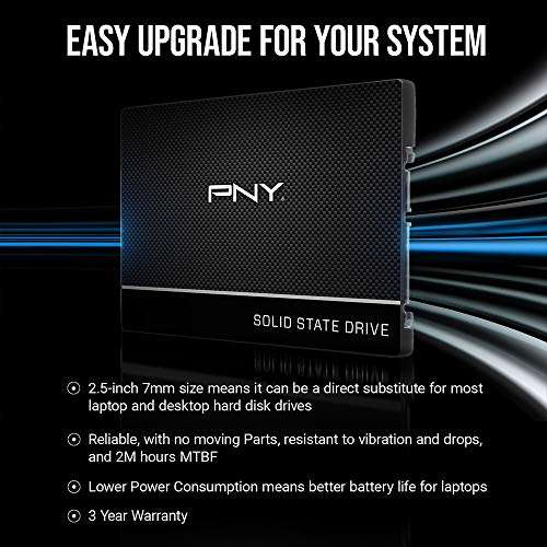 SSD interne 2.5" PNY CS900 - 2 To, Vitesse de lecture jusqu'à 550MB/s