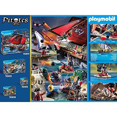 Jeu de construction Playmobil Chaloupe des Soldats - Pirates (70412)