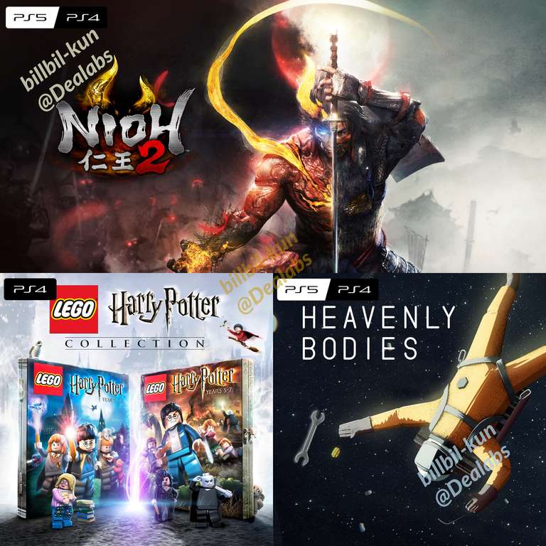 [PS+ Essential] Nioh 2, LEGO Harry Potter Collection et Heavenly Bodies offerts sur PS5 & PS4 (Dématérialisés)