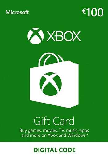 Carte cadeau Microsoft Xbox d'une valeur de 100€ (dématérialisé)