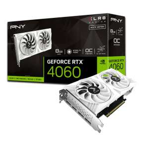 Carte graphique PNY GeForce RTX 4060 XLR8 Gaming Verto OC - 8 Go (White Edition)