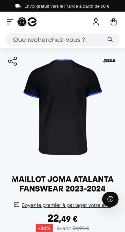 Haut homme Atalanta Bergamo - FansWear (futbolemotion.com)