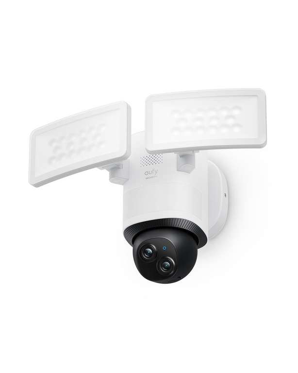 Caméra de sécurité eufy Security Floodlight E340 - Panoramique à 360° et Inclinaison, Wi-FI Double Bande (Vendeur Tiers)