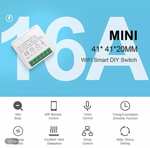 Module domotique intelligent 16A Mini Smart Wifi DIY Switch - Compatible Alexa, Google Home Smart Life App