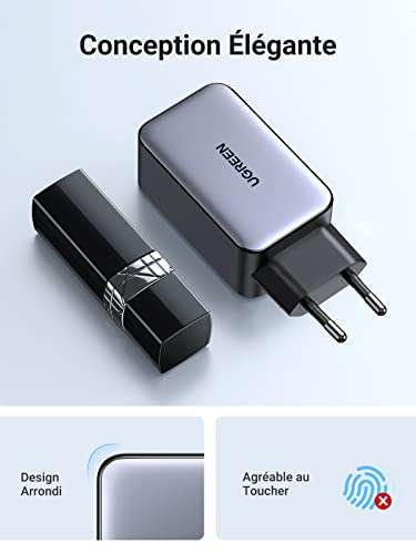 Chargeur USB Ugreen Nexode - 65W, 2x USB-C, 1x USB-A, PD 3.0, PPS, QC 4+/ 3.0 (Vendeur Tiers)