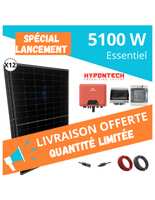 Kit solaire 3400W - 8 panneaux solaires bifacial AE SOLAR 425W + 1 onduleur  HYPONTECH HPK3000 3000W