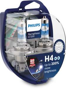 Set de 2 ampoules de phare avant Philips RacingVision GT200 H4