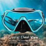 Masque De Plongée en Apnée, Snorkeling Anti-Buée Vue Panoramique Réglable Anti-Fuite (Vendeur Tiers)