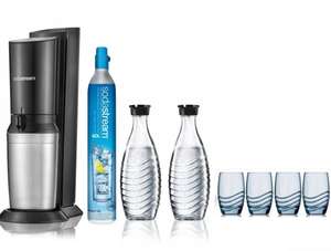 Pack machine Crystal Sodastream avec 2 carafes et 4 verres de service (via ODR de 30€)