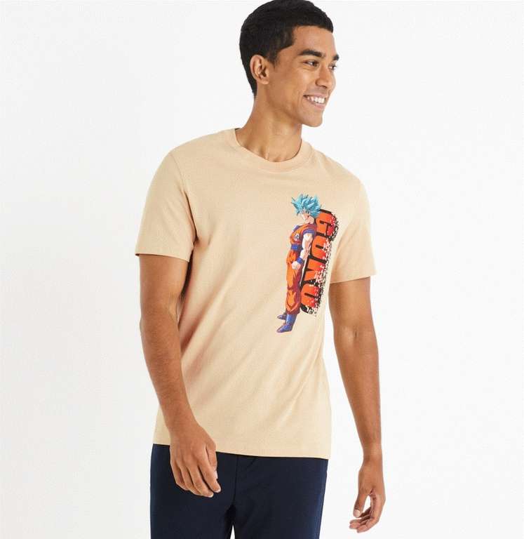 T-Shirt Dragon Ball Super Homme - 100% Coton - Beige (du XXS au XXL)