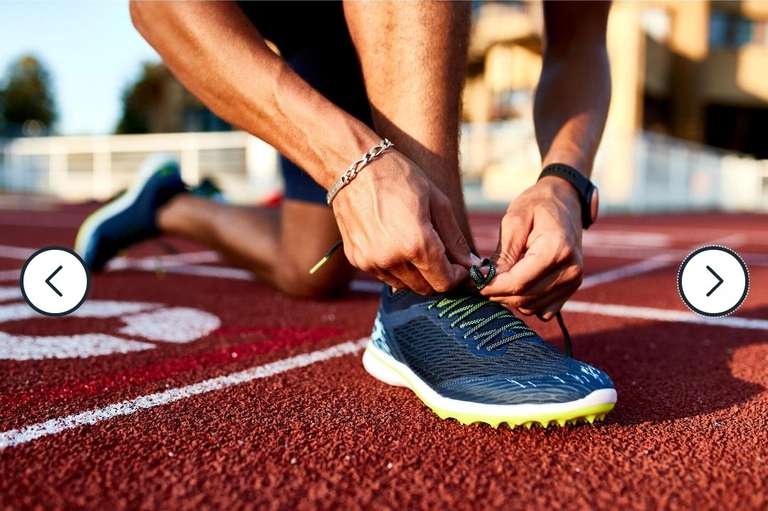 Chaussures d'Athlétisme Kalenji Training Track - bleu et jaune, Plusieurs Tailles Disponibles