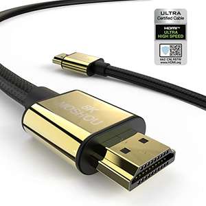 Câble HDMI 2.1 de 4m - 8K@60HZ, 4K@120HZ, UHD HDR 10+ (Vendeur Tiers)