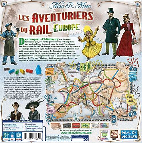 Jeu de société Days of Wonder - Les Aventuriers du Rail Europe (via coupon)
