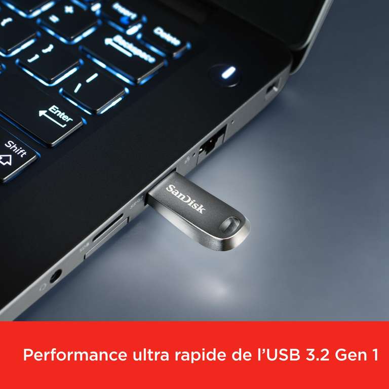 Lot de 2 Clés USB 3.1 SanDisk Ultra Luxe 64Go