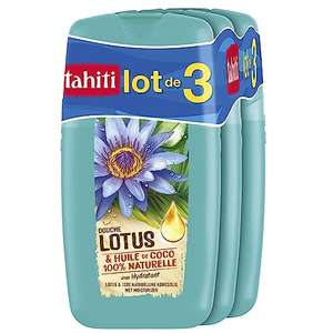 Gel Douche Tahiti Lotus & Huile de Coco Tahiti - Formule à Base d'Ingrédients d'Origine Naturelle - Lot de 3 x 250 ml