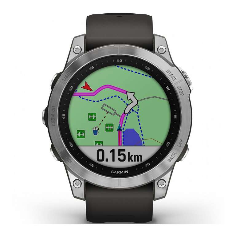 Montre GPS multisports connectée Garmin Fenix 7 - Boitier 47mm, graphite/silver