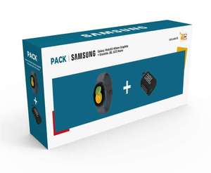 Pack Montre connectée Samsung Galaxy Watch5 40mm Bluetooth Graphite + Enceinte sans fil portable étanche JBL GO 3 Noir (retrait magasin)