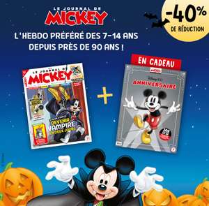 Abonnement annuel au Journal de Mickey + Cadeau BD Collector 100 ans Disney (52 numéros)