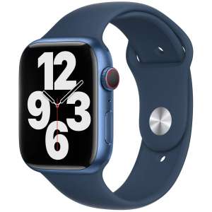 Bracelet Apple Sport Band pour Apple Watch Series 1-9 / SE - 38/40/41 mm ou 42/44/45/49 mm - Abyss Blue (Original Apple)