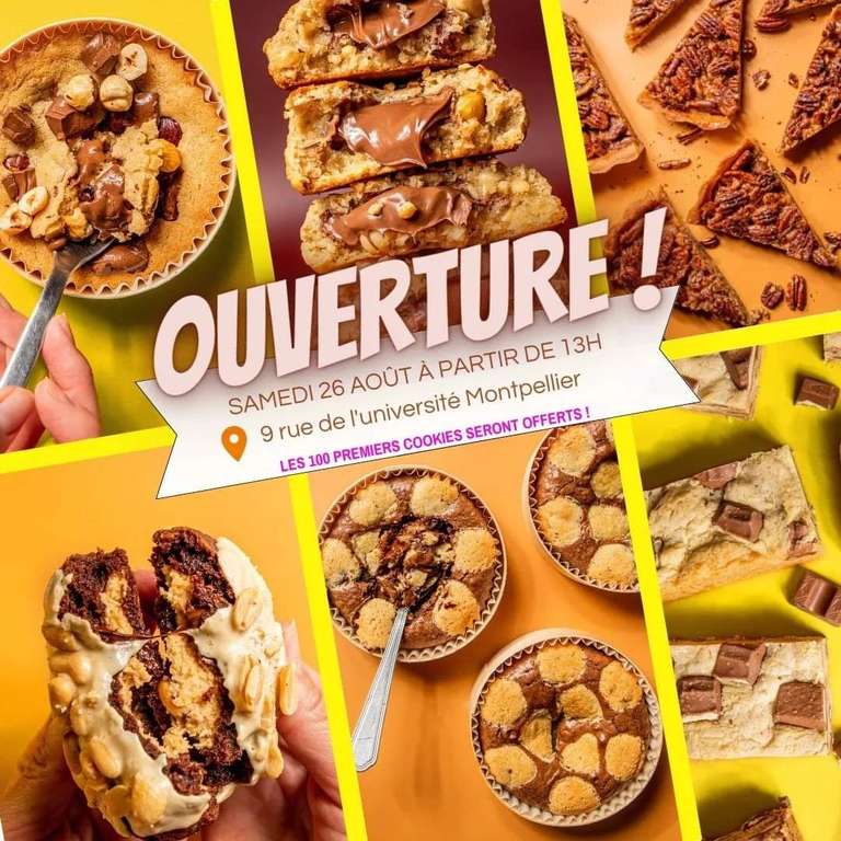 Un cookie offert aux 100 premiers clients - Cookie store (Montpellier 34)