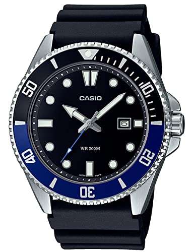 Montre quartz Casio Duro MDV-107 - 44.2mm, bleu
