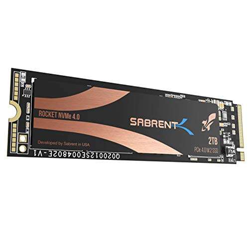 SSD Interne M.2 2280 Rocket Nvme PCIe 4.0 Sabrent SB-ROCKET-NVMe4-2TB - 2 To (Vendeur Tiers)
